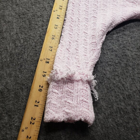 Free People We The Free Thein’s Hacci Top Pink Off Shoulder Long Sleeve Sz Small - Picture 6 of 8